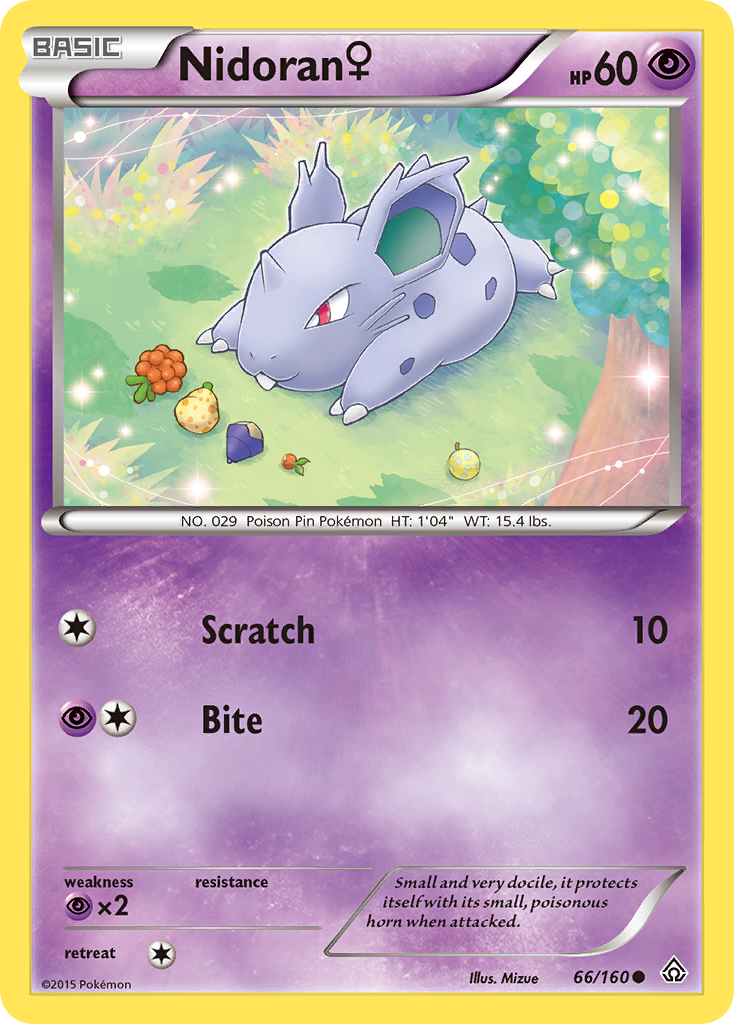 Nidoran (66/160) (Female) [XY: Primal Clash] | Odin's Place