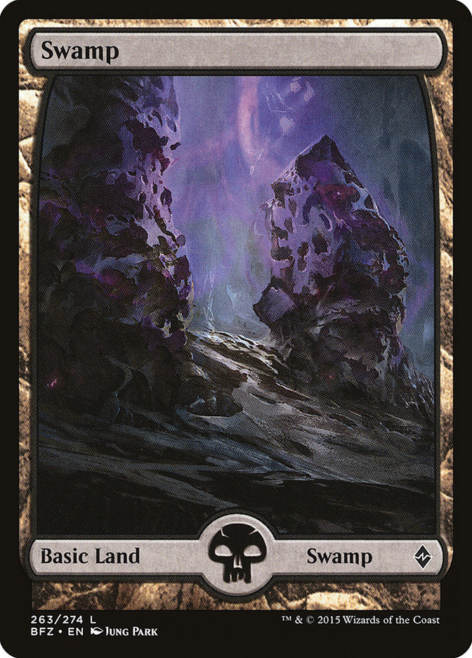 Swamp (263) (Full Art) [Battle for Zendikar] | Odin's Place