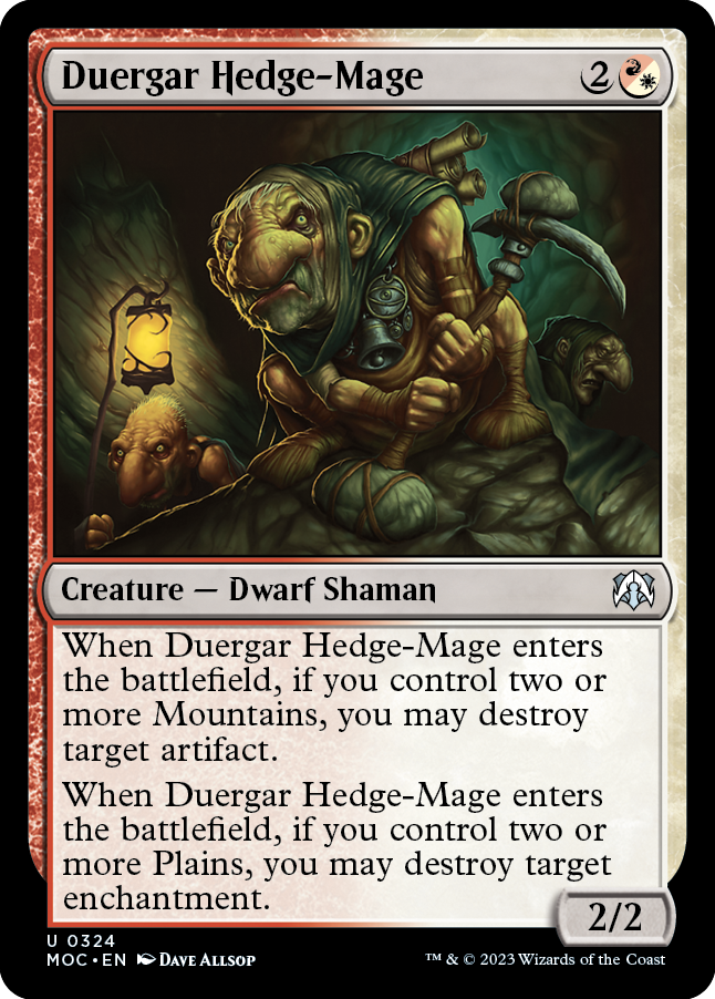 Duergar Hedge-Mage [March of the Machine Commander] | Odin's Place