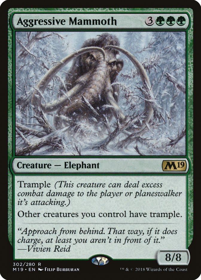 Aggressive Mammoth (302) [Core Set 2019] | Odin's Place