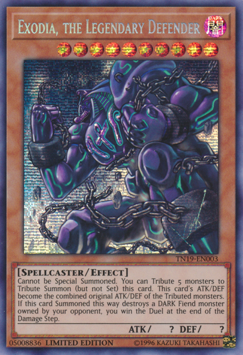 Exodia, the Legendary Defender [TN19-EN003] Prismatic Secret Rare | Odin's Place