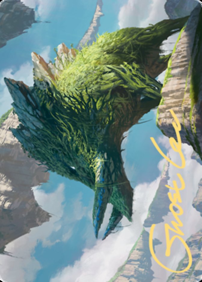 Yasharn, Implacable Earth Art Card (Gold-Stamped Signature) [Zendikar Rising Art Series] | Odin's Place