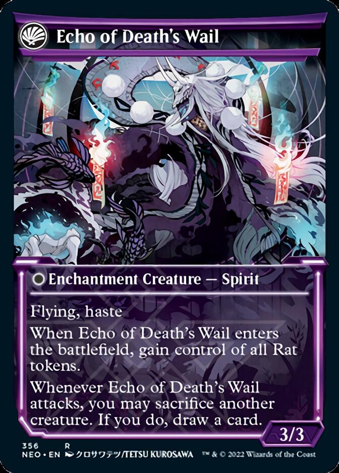 Tribute to Horobi // Echo of Death's Wail (Showcase Soft Glow) [Kamigawa: Neon Dynasty] | Odin's Place