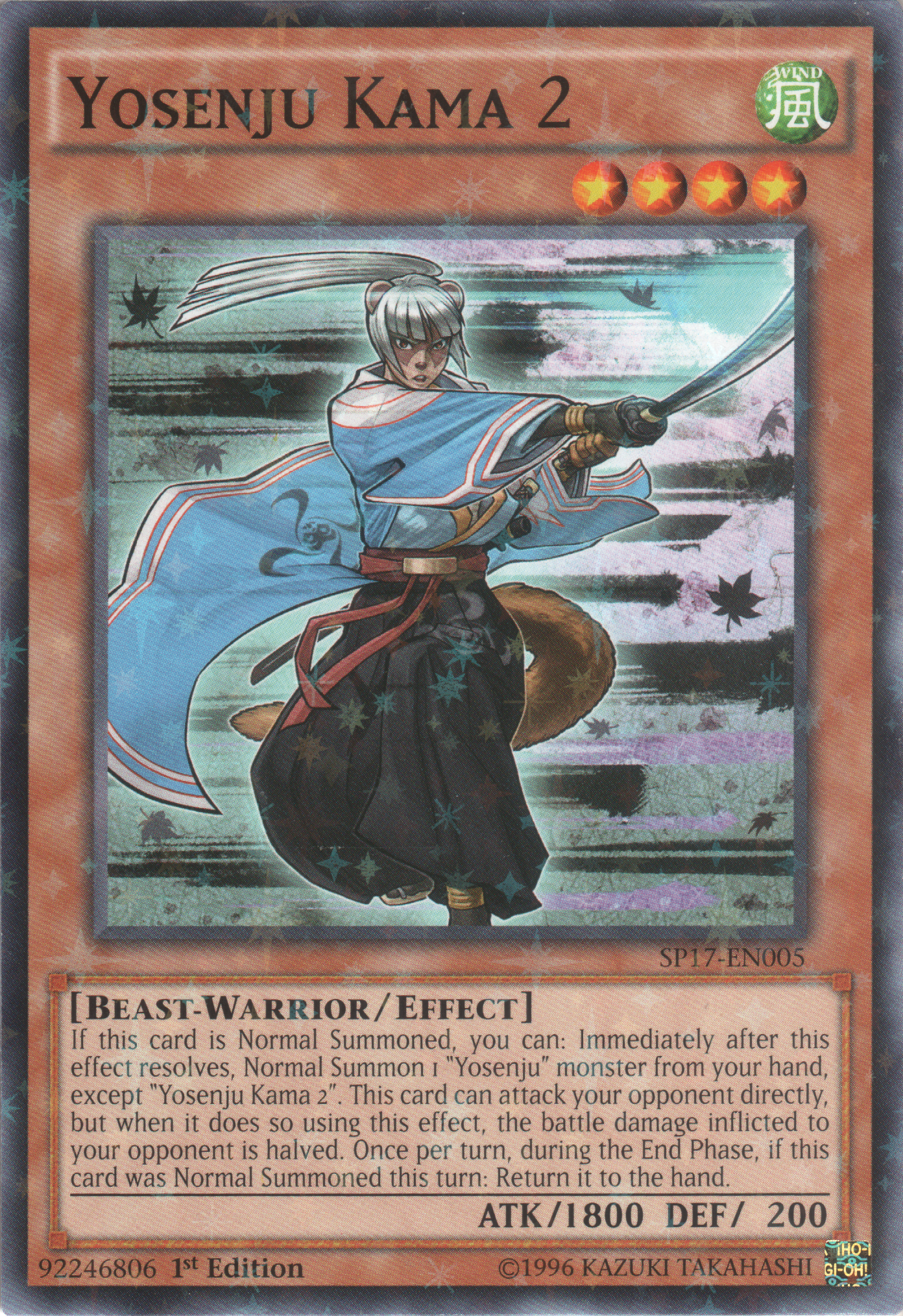 Yosenju Kama 2 [SP17-EN005] Starfoil Rare | Odin's Place