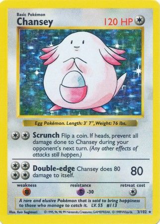 Chansey (3/102) [Base Set Shadowless Unlimited] | Odin's Place