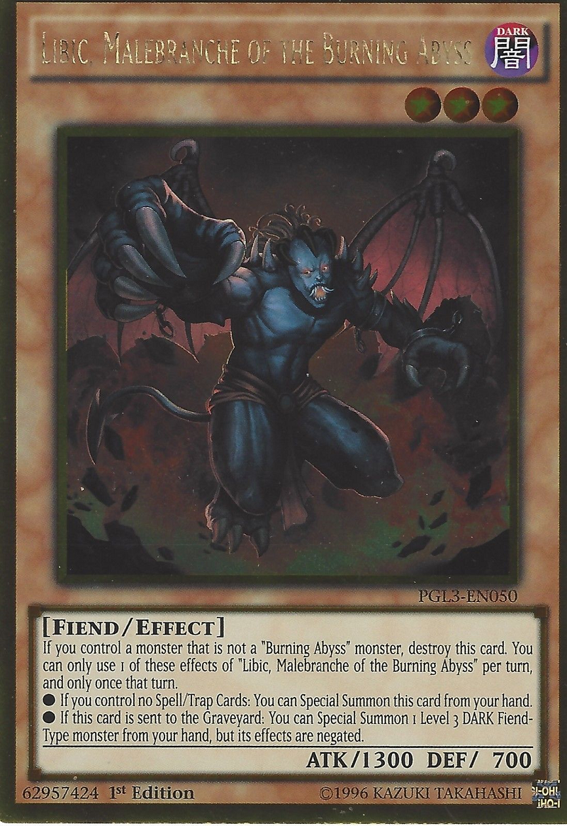 Libic, Malebranche of the Burning Abyss [PGL3-EN050] Gold Rare | Odin's Place