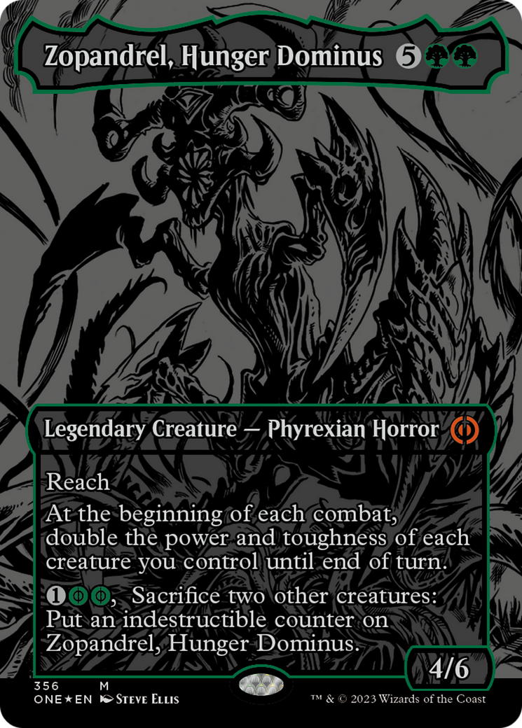 Zopandrel, Hunger Dominus (Oil Slick Raised Foil) [Phyrexia: All Will Be One] | Odin's Place