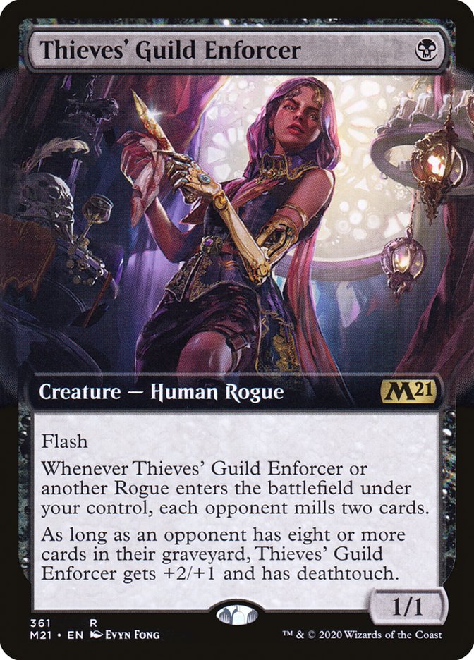 Thieves' Guild Enforcer (Extended Art) [Core Set 2021] | Odin's Place