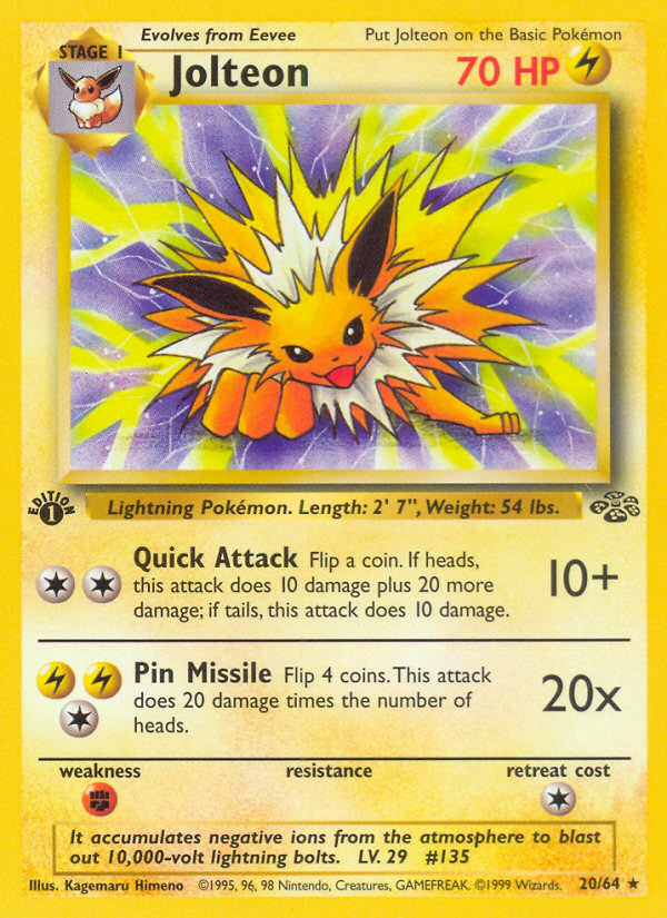 Jolteon (20/64) [Jungle 1st Edition] | Odin's Place