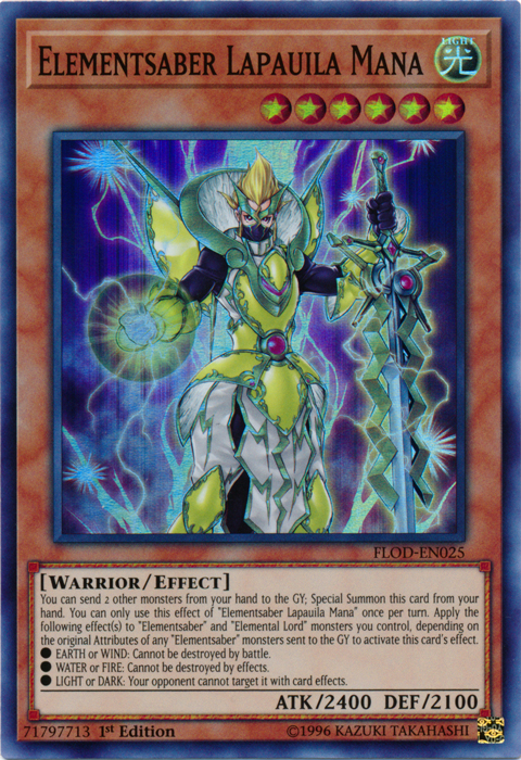 Elementsaber Lapauila Mana [FLOD-EN025] Super Rare | Odin's Place