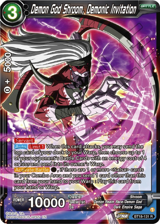 Demon God Shroom, Demonic Invitation (BT18-131) [Dawn of the Z-Legends] | Odin's Place