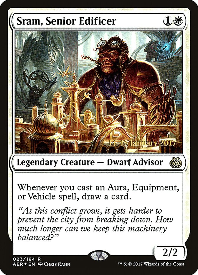 Sram, Senior Edificer (23) [Aether Revolt Prerelease Promos] | Odin's Place