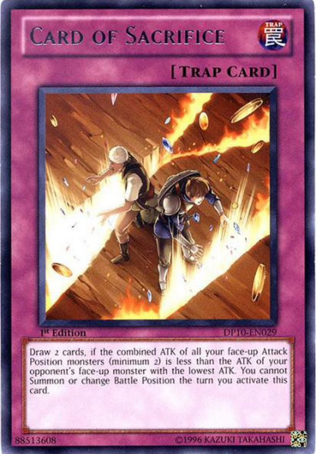 Card of Sacrifice [DP10-EN029] Rare | Odin's Place