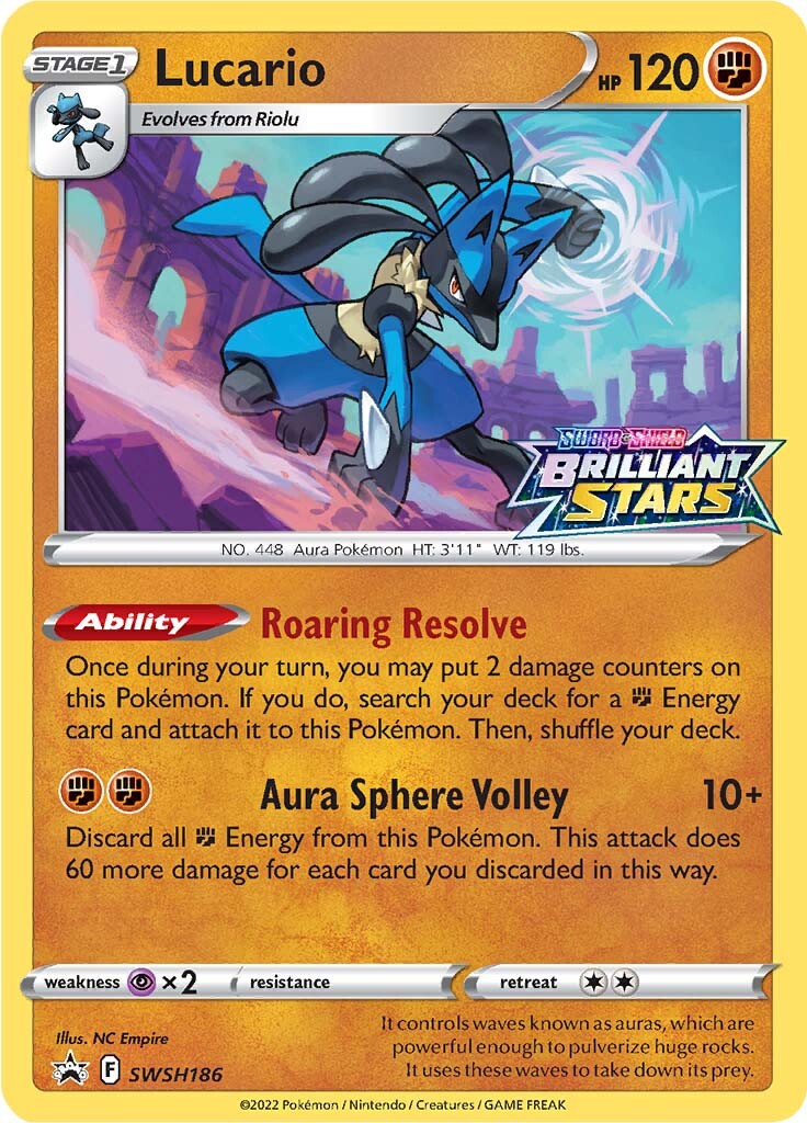 Lucario (SWSH186) (Prerelease Promo) [Sword & Shield: Black Star Promos] | Odin's Place