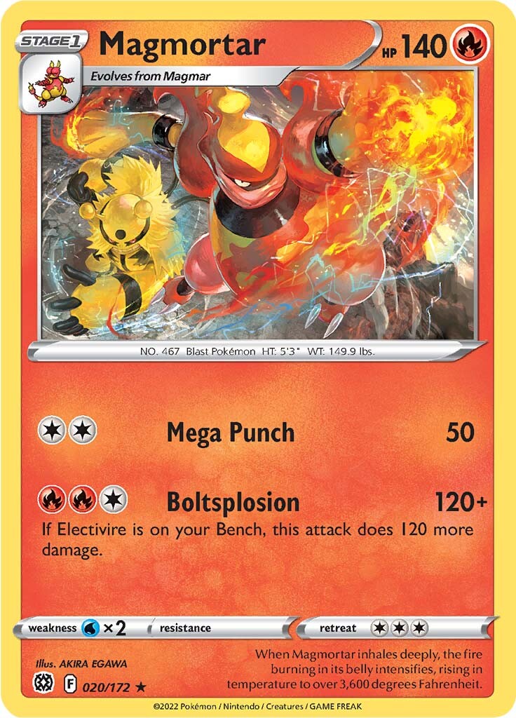Magmortar (020/172) [Sword & Shield: Brilliant Stars] | Odin's Place