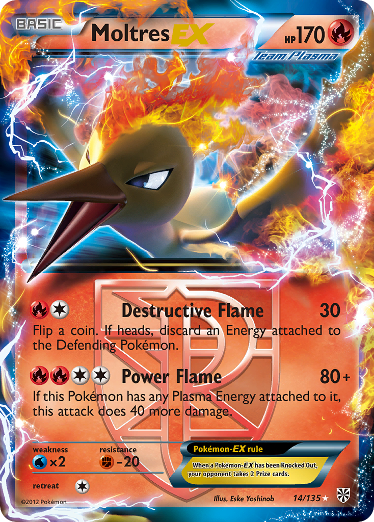 Moltres EX (14/135) [Black & White: Plasma Storm] | Odin's Place