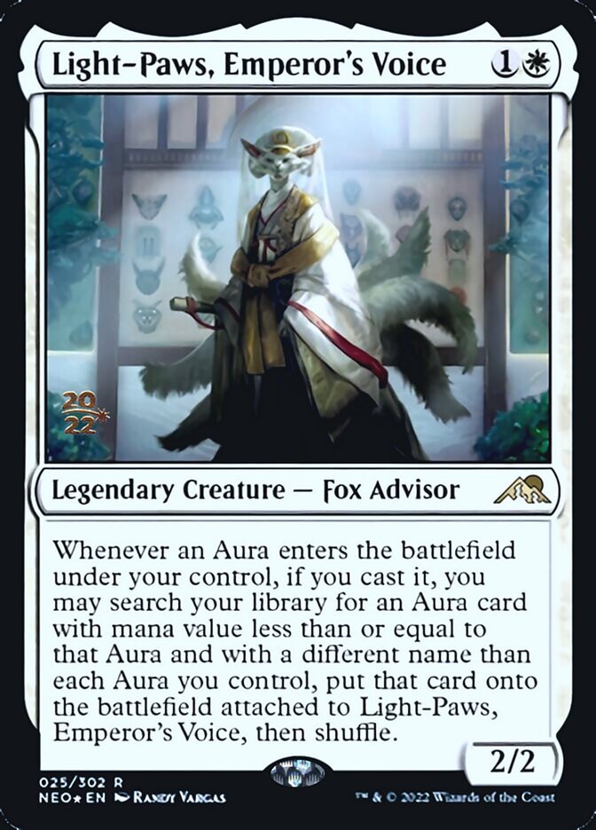 Light-Paws, Emperor's Voice [Kamigawa: Neon Dynasty Prerelease Promos] | Odin's Place