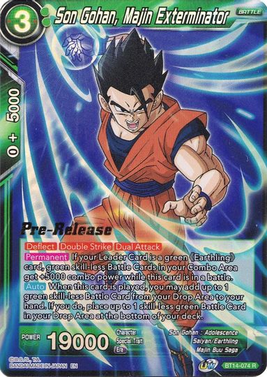 Son Gohan, Majin Exterminator (BT14-074) [Cross Spirits Prerelease Promos] | Odin's Place