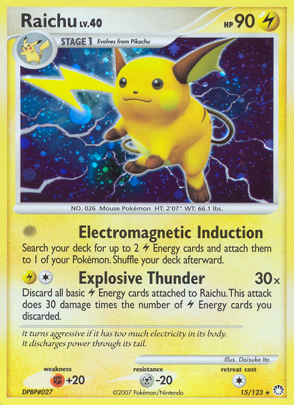 Raichu (15/123) [Diamond & Pearl: Mysterious Treasures] | Odin's Place