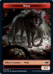 Wolf (011) // Wolf (014) Double-Sided Token [Innistrad: Crimson Vow Tokens] | Odin's Place