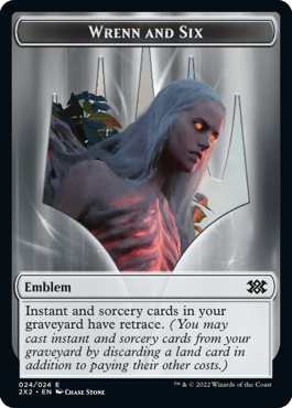 Wrenn and Six Emblem // Monk Double-Sided Token [Double Masters 2022 Tokens] | Odin's Place