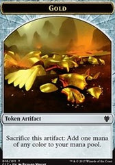 Gold // Cat Dragon Double-Sided Token [Commander 2017 Tokens] | Odin's Place