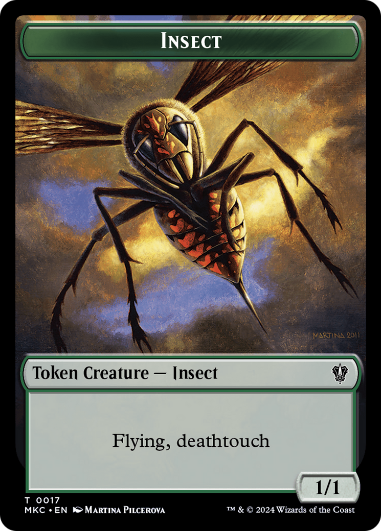 Clue // Insect (0017) Double-Sided Token [Murders at Karlov Manor Commander Tokens] | Odin's Place