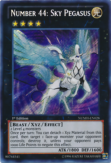 Number 44: Sky Pegasus [NUMH-EN028] Secret Rare | Odin's Place
