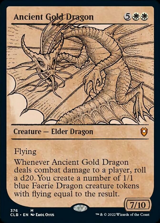 Ancient Gold Dragon (Showcase) [Commander Legends: Battle for Baldur's Gate] | Odin's Place