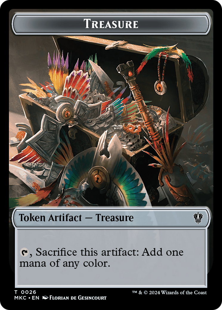 Gold // Treasure Double-Sided Token [Murders at Karlov Manor Commander Tokens] | Odin's Place