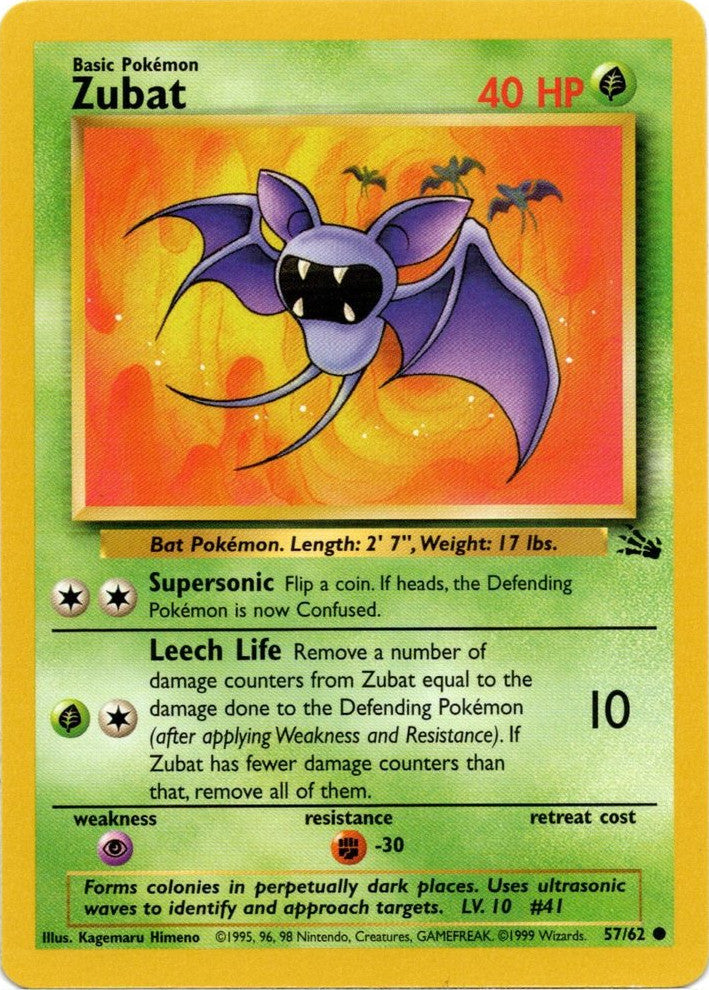 Zubat (57/62) [Fossil Unlimited] | Odin's Place