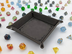 NTSD Gaming Square Leatherette Dice Tray, Assorted Styles | Odin's Place