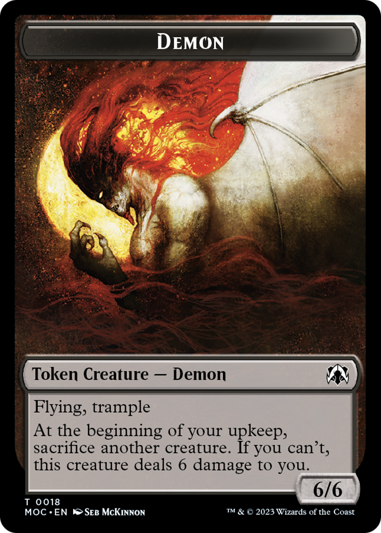 Angel (3) // Demon Double-Sided Token [March of the Machine Commander Tokens] | Odin's Place