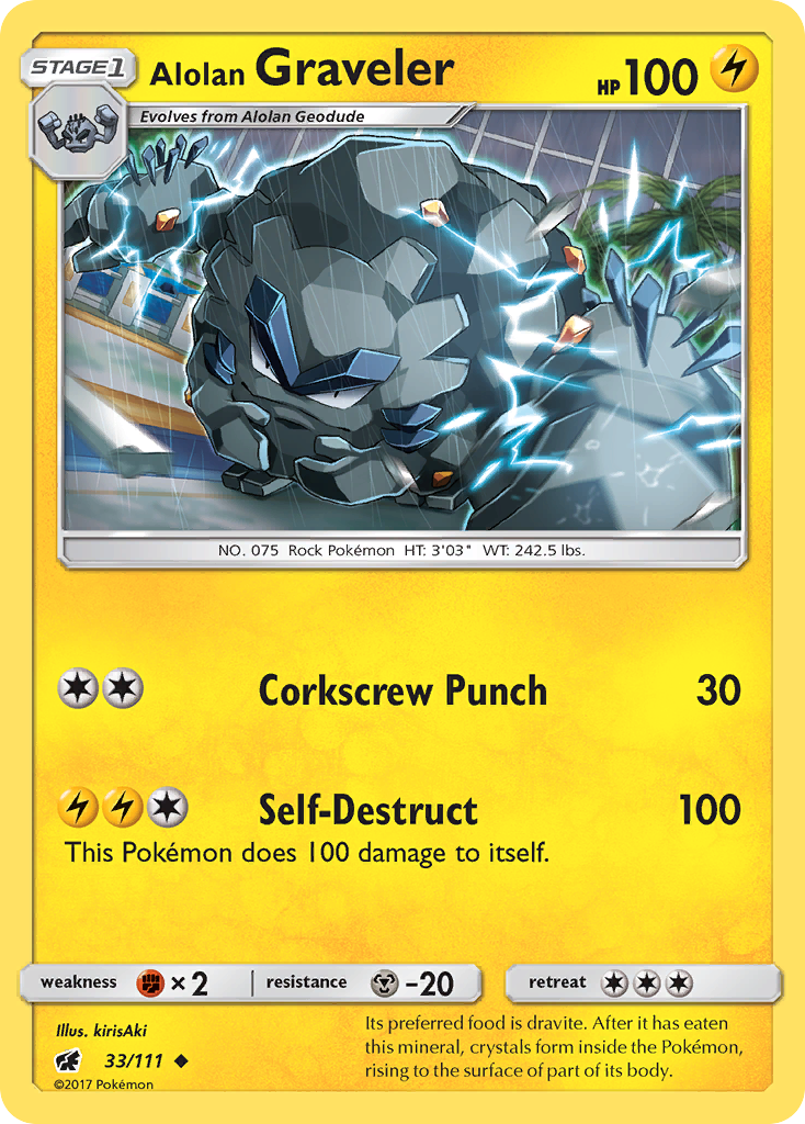 Alolan Graveler (33/111) [Sun & Moon: Crimson Invasion] | Odin's Place