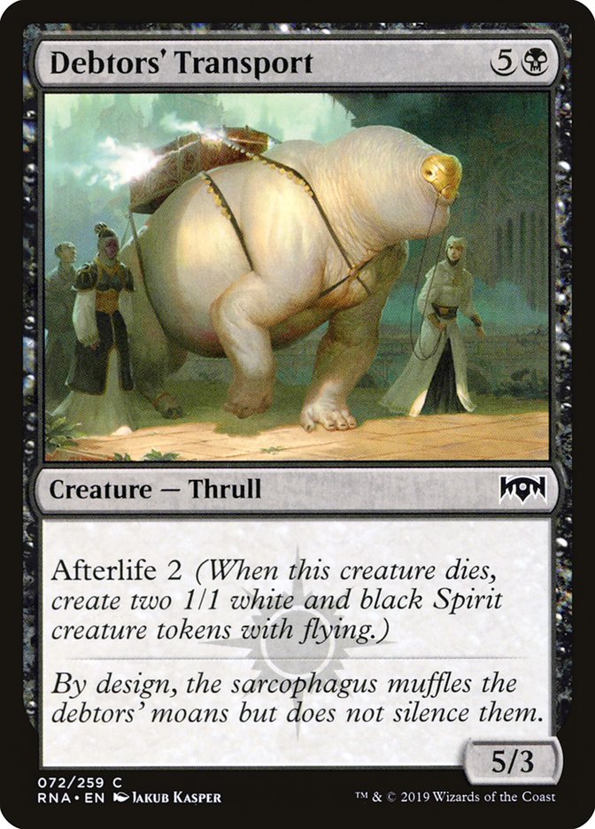 Debtors' Transport (72) [Ravnica Allegiance] | Odin's Place