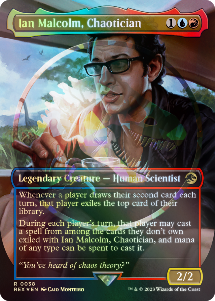 Ian Malcolm, Chaotician (Emblem) (Borderless) [Jurassic World Collection Tokens] | Odin's Place