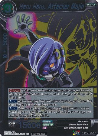 Haru Haru, Attacker Majin (Event Pack 3 - 2019) (BT3-120_PR) [Promotion Cards] | Odin's Place