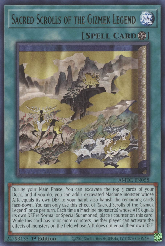 Sacred Scrolls of the Gizmek Legend [AMDE-EN058] Rare | Odin's Place