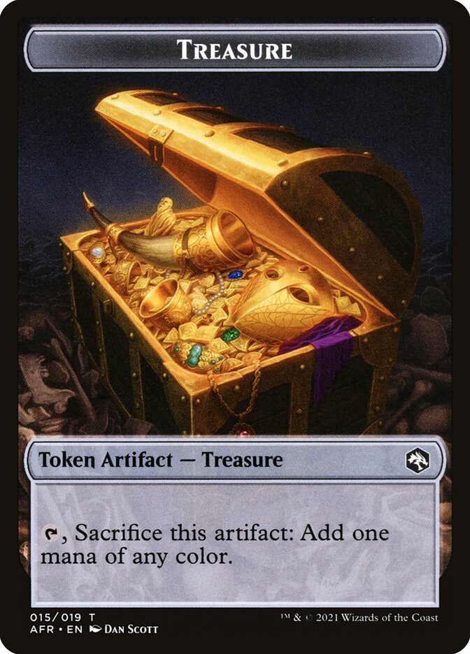 Wolf (014) // Treasure (015) Double-Sided Token [Challenger Decks 2022 Tokens] | Odin's Place