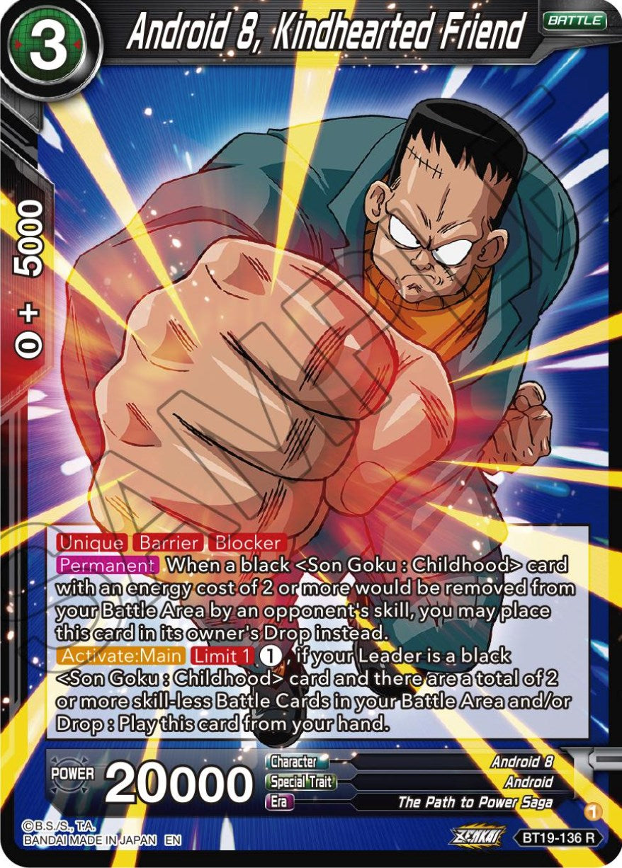 Android 8, Kindhearted Friend (BT19-136) [Fighter's Ambition] | Odin's Place