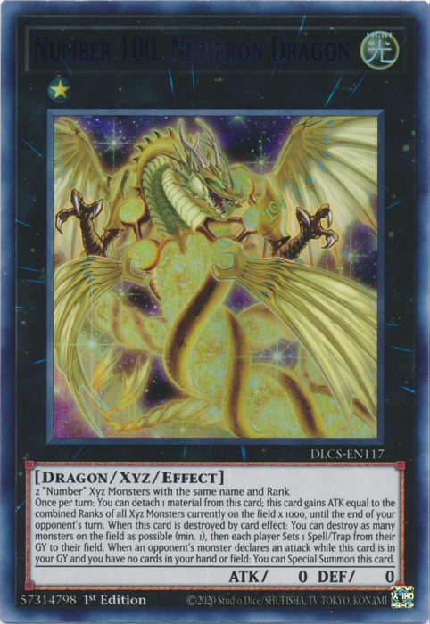 Number 100: Numeron Dragon (Blue) [DLCS-EN117] Ultra Rare | Odin's Place