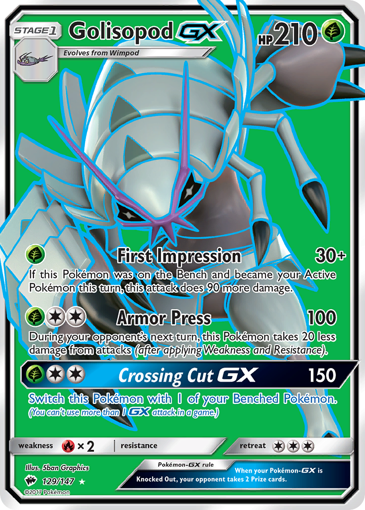 Golisopod GX (129/147) [Sun & Moon: Burning Shadows] | Odin's Place