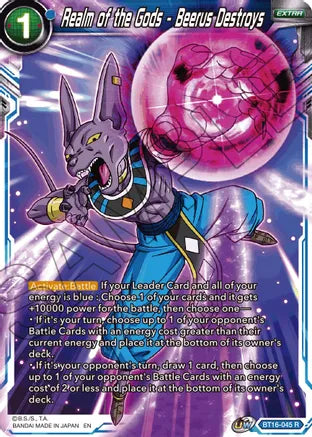 Realm of the Gods - Beerus Destroys (BT16-045) [Realm of the Gods] | Odin's Place