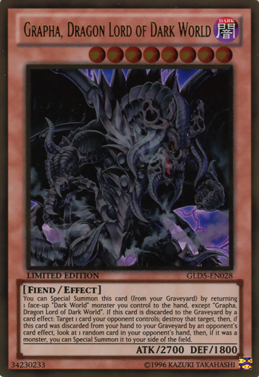 Grapha, Dragon Lord of Dark World [GLD5-EN028] Gold Rare | Odin's Place