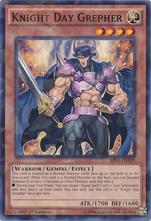 Knight Day Grepher [BP03-EN109] Shatterfoil Rare | Odin's Place