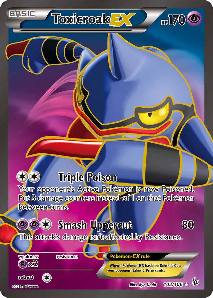 Toxicroak EX (102/106) [XY: Flashfire] | Odin's Place