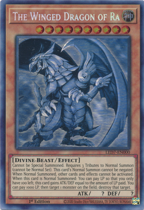 The Winged Dragon of Ra (Ghost Rare) [LED7-EN000] Ghost Rare | Odin's Place