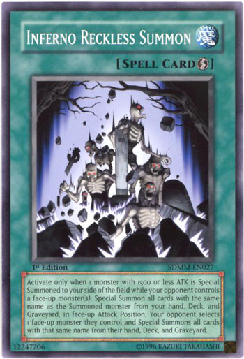 Inferno Reckless Summon [SDMM-EN027] Common | Odin's Place