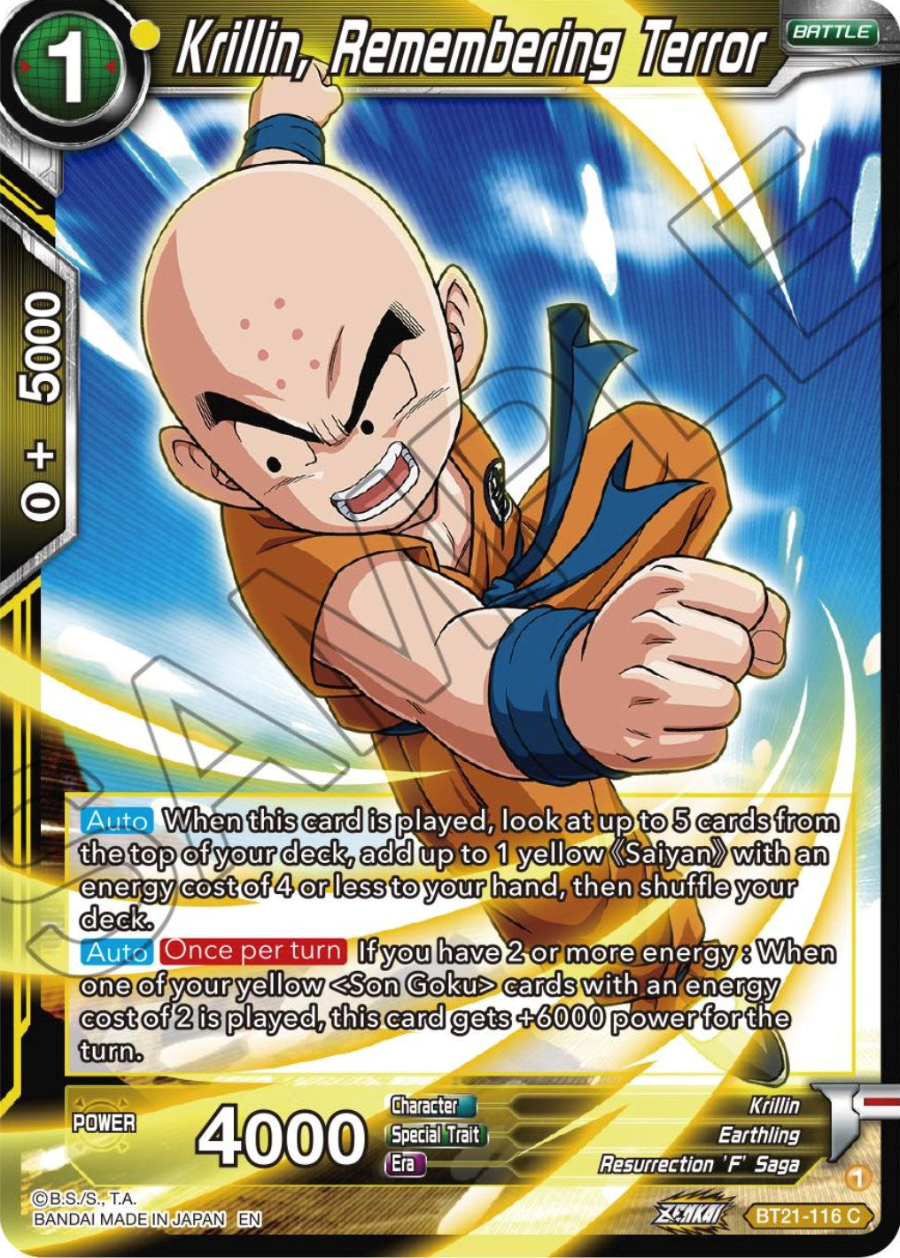Krillin, Remembering Terror (BT21-116) [Wild Resurgence] | Odin's Place