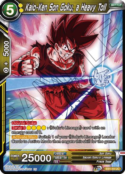 Kaio-Ken Son Goku, a Heavy Toll (EB1-44) [Battle Evolution Booster] | Odin's Place